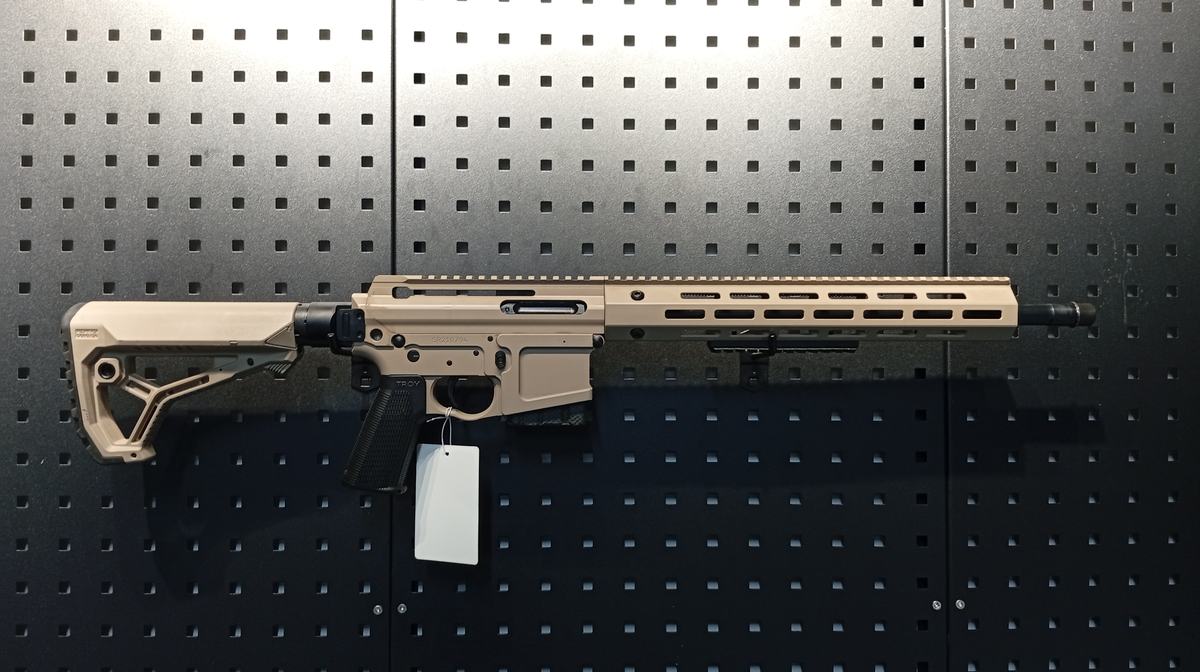 Troy 300blk Straight pull AR-15 FDE 16", 5/8x24 thread