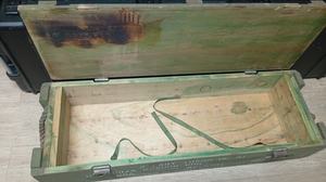 Vintage Military 105mm M1 Howitzer Wooden Ammo Crate