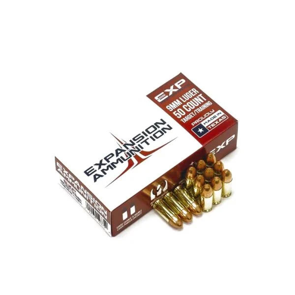 Expansion Ammunition 9mm 115gr FMJ – 1000 Rounds