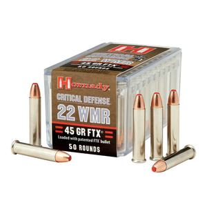 Hornady 22 WMR 45 gr FTX Critical Defense – 50 Rounds