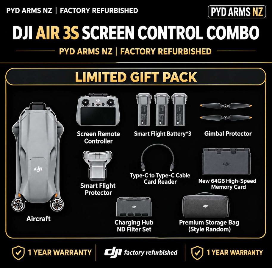 DJI AIR3-S Factory Refurbish full kit.