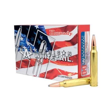 Hornady 300 Win Mag American Whitetail 150gr, 180gr and 165gr. Soft Point 20 Rounds