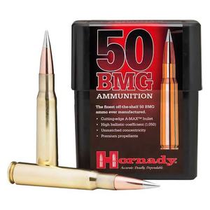 Hornady 50 BMG 750gr A-Max Match Ammunition – 10 ROUNDS *Back order*
