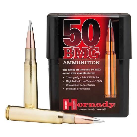 Hornady 50 BMG 750gr A-Max Match Ammunition – 10 ROUNDS *Back order*
