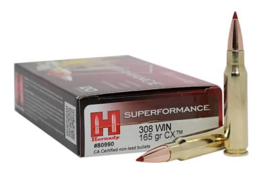 Hornady 308 Win 165gr CX Superformance – 20 Rounds